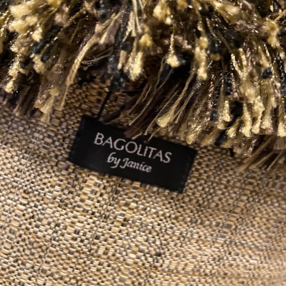 BAGOLITAS by Janice One of a Kind Brown Bag with Fringe NWOT - Picture 3 of 7